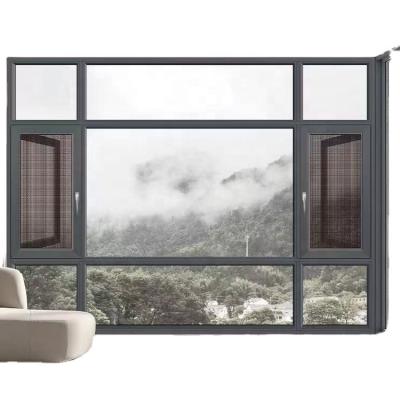 China Hot Selling Aluminum Alloy Custom Sound Proof Aluminum Window Magnetic Screen Windows for sale