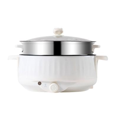 China High Quality White Electric Hot Pot Steamer Stick Stove Not Easily Cleaned Electric Cooking Pot for sale