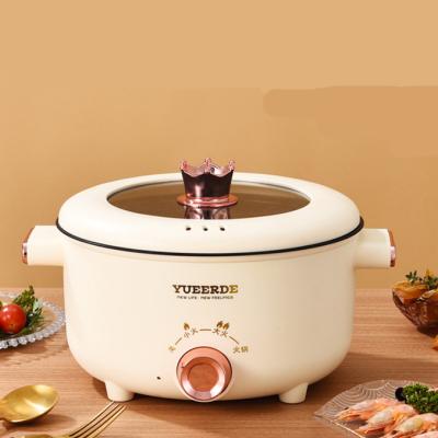 China Easily Cleaned Electric Multifunctional Cooker With Steamer Nonstick Large Pot Electric Hot Pot Cooker With Glass Lid for sale