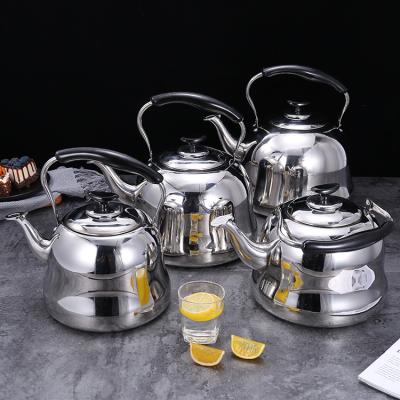 China Sustainable high quality commercial stainless steel whistling tea kettle with factory price for sale