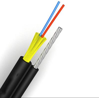 China Wholesale Fast Shipping FTTH Fiber Optic Drop Cable FTTH Indoor Outdoor Black White White Drop Cable With Core Strengthener FRP/Steel Wire for sale