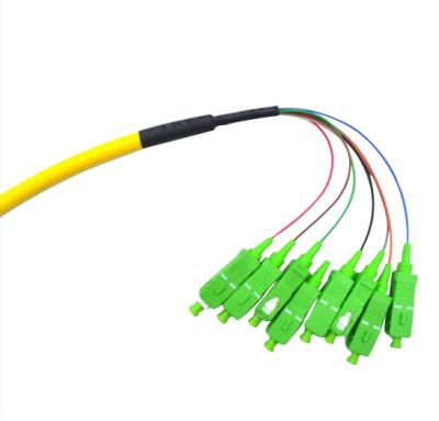 China High Quality Telecom Factory Price Fiber Optic Cable SC/APC Braid Single Mode Fiber Optic Bundle Pigtail for sale