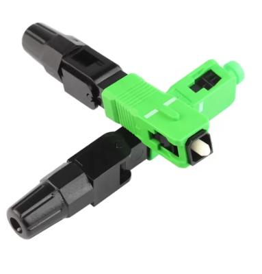 China Single Mode Fast Quick Connector Assembly FTTH Network Factory Price Fiber Optic Connector SC/APC Quick Connector for sale