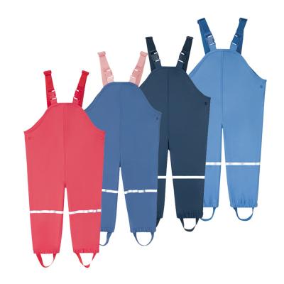 China OEM Customization New Fashion Kids Waterproof Rain Pants Baby Overalls Pants Boys And Girls Children Overalls Kids Rainwear for sale