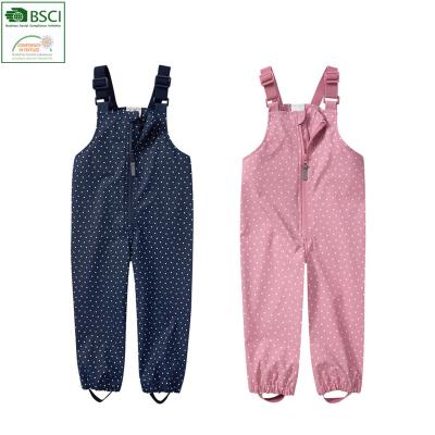 China Children Waterproof PU Rain Pants OEM Customization Baby Jumpsuits Boys Girls Overalls Pants Kids Bib Overalls Toddler Raincoat for sale