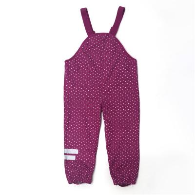 China Children PU Waterproof Rain Pants Baby Jumpsuits Boys Girls Rain Pants Fashion Kids Overalls for sale