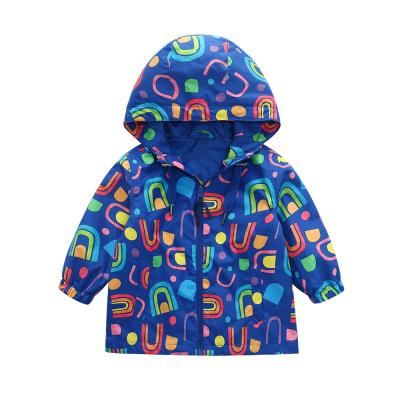 China OEM Customization Kids Girls fashion outdoor waterproof and windproof with reflective tape rain jacket for sale