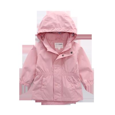 China La ropa sólida de los niños del otoño de la primavera del rosa a prueba de viento al aire libre de la chaqueta de los niños del boutique lleva la prendas de vestir exteriores de alta calidad de las muchachas en venta