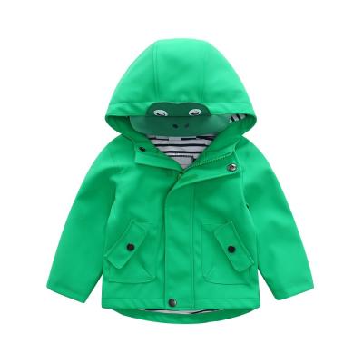 Cina Cappotto di pioggia all'aperto per il rivestimento solido della pioggia della rana dei bambini di verde adorabile del modello in vendita