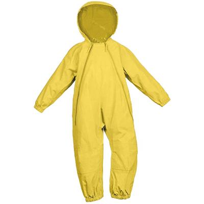 China Kids outdoor rain gear waterproof hooded jumpsuit solid color classic style for sale