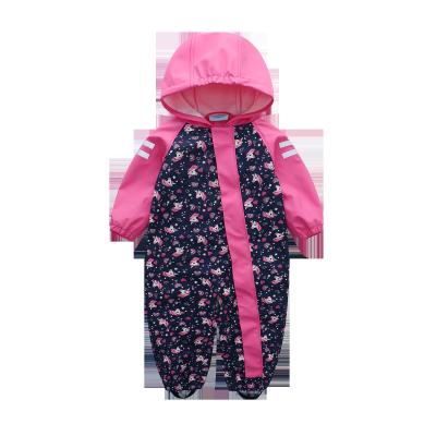 China OEM customization children's PU rain overall waterproof coverall kids jumpsuit girls clothing for sale