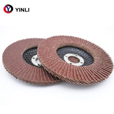 China 4 Inch Metal Aluminum Oxide Mini Flap Disc Abrasive Disc for Polishing Stainless Steel for sale