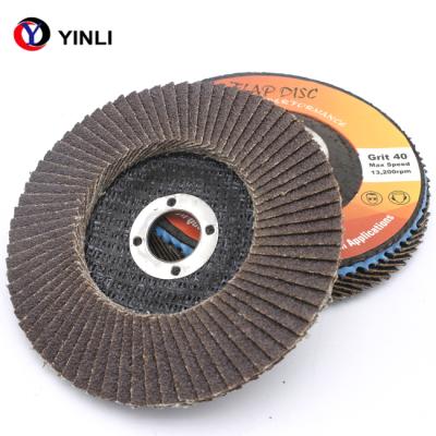 China Metal Grit Wheel Fin 40 4in Metal Calcined Aluminum Oxide Abrasive Fin Disc for sale