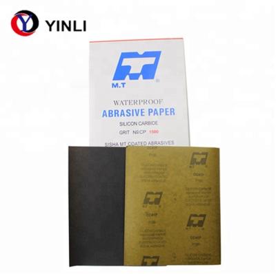 China High Quality Waterproof Sandpaper Waterproof Silicon Carbide Abrasive Pape for sale