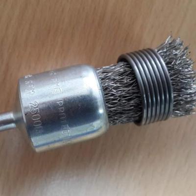 China Durable 1inch Diameter Stainless Steel End Brush With 6mm Shank for sale