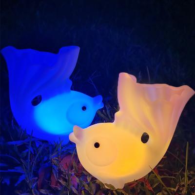 China Shockproof Led Goldfish Flowerpot Table Lamp Dining Table Party Christmas Decoration Light Planting Vase Night Light for sale