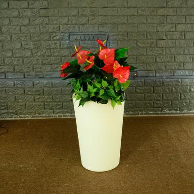 China Commercial use plastic outdoor lighted planter led round molds for flower pot Led a Fleurs en Plastique for sale