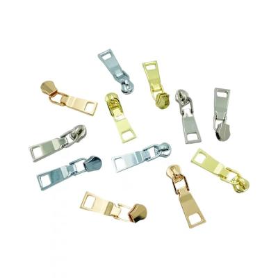 China Zinc Alloy Fashion Garment Slider Brand Logo Metal Zipper Decorative Metal Zipper Puller For Bags for sale