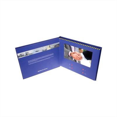 China Europe Customized 7 Inch LCD Screen Video Brochure Greeting Card Video Business Card With Box For Product Advertising for sale