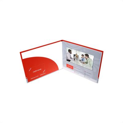 China Europe Customized 7 Inch LCD Screen Video Brochure Greeting Card Video Business Card With Box For Product Advertising for sale