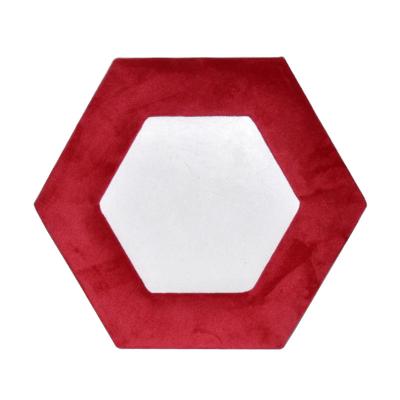 China Soft Home Decor Hexagon Red Velvet Photo Frame Eco - Friendly for sale