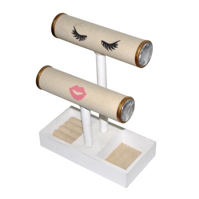 China Eco-friendly Soft Home Decor Eyes And Mouth Two Tube Jewelry Organizer Jewelry Displayer Rack for sale