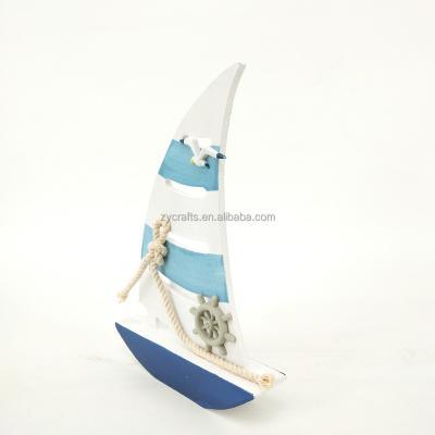 China Europe Sale Welcome Custom Style Sailboat Decorative Wooden Craft for sale