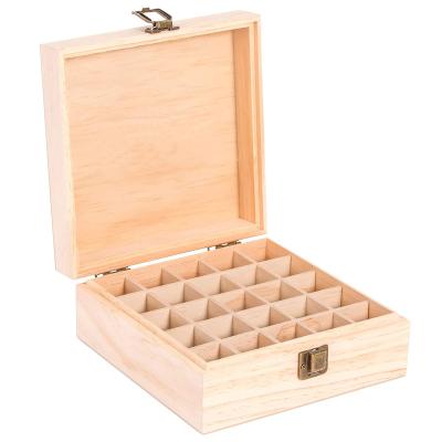 China Handmade Wholesale Doterra Wooden Essential Oil Storage Box Holds 25 Bottles for sale