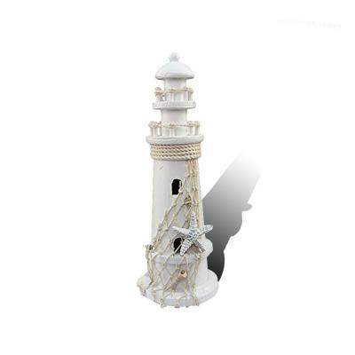 China Europe Craft Lighthouse Nautical Home Decor Wooden Model for sale