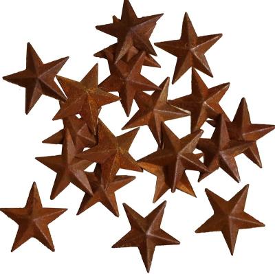 China Europe Farmhouse Ornament Distressed Vintage Metal Small Country Metal Barn Star Primitive Rustic Country Decor for sale