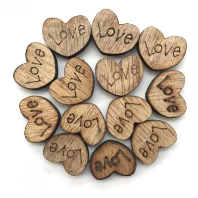 China Europe Love Heart Wedding Rustic Wooden Cutting Wooden Decoration for sale