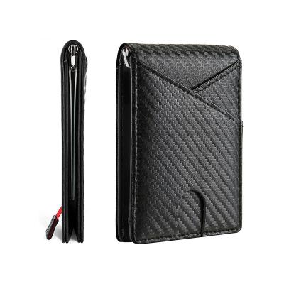 China 2023 Newest Design RFID Carbon Fiber RFID Blocking Minimalist Slim Aluminum Wallets For Men for sale