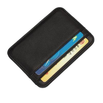 China RFID Color Men's Strong Magnetic RFID Blocking Slim Genuine Leather Money Clip Wallet For Man Gift for sale