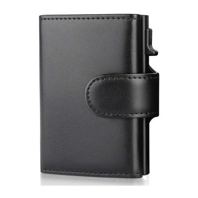 China Hot Sale Custom Slim RFID Blocking PU Leather Bifold Wallets For Men for sale