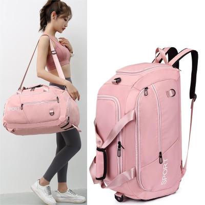 China OEM Logo Fitness Workout Sports Travel Waterproof Multi-size Laptop Bag Factory Custom Duffle Gym Bag with Wet Pocket and Shoes Compartment for Women Men for sale