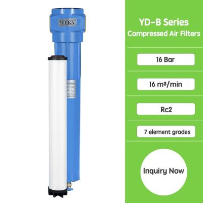 China Yuka Brand Air Compressor Inline Filter 16 Bar Met R3'' Pipe Te koop