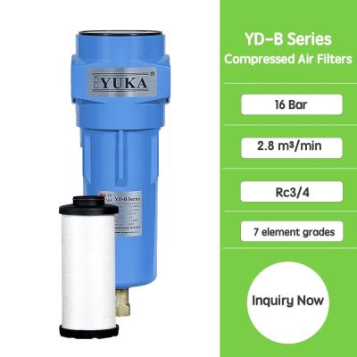 China YD-B058 16 Bar Compressed Air Filter For Adsorption Dryer Remove Solid Particles for sale