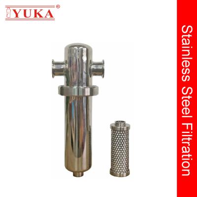 China Stainless Steel Compressed Air Filters Compressed Gas Filter Dn25 Connection for sale