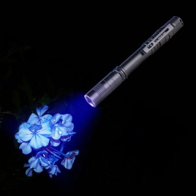 China Emergency Aluminum Alloy Mini Ultra Violet Penlight Torch Portable Black Light 395NM Led Pen Flashlight UV for sale