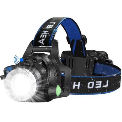 China Sensor Camping Headlamp IP67 Waterproof Rechargeable LED Headlamp For Outdoor Camping for sale