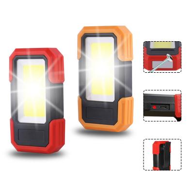 China Powerful COB LED Flashlight Lamp USB Rechargeable Handled Work Led Work Light with Magnetic Base and Clip WL-FX001 for sale