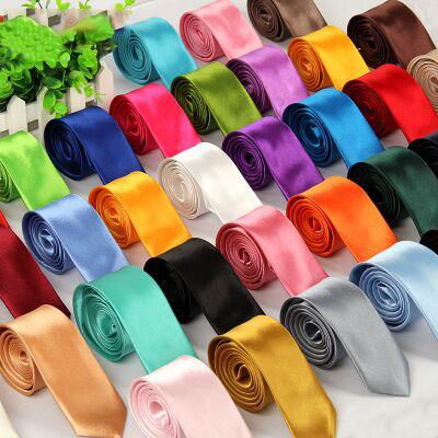 China Good Polyester Wholesale 2019 Skinny Cheap Ties Solid 100% Blank Double-brushed Ties Mens Ties for sale