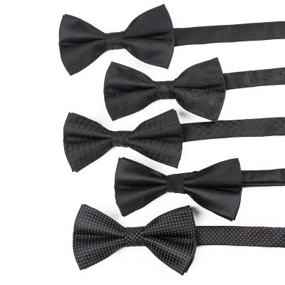 China NEW PRODUCTS Wholesale Formal Men's Classic Black Bow Tie Suit Dress Host Groom Man Bow Tie for sale