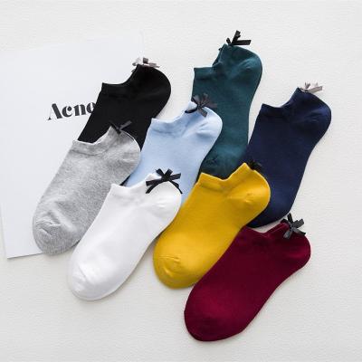 China Wholesale Anti-Fault Sheer Color Socks With Bowknot for sale