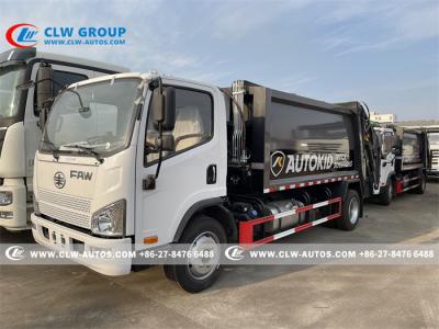 China Camión de basura del compresor de LHD FAW 4x2 140HP 8cbm 6T en venta