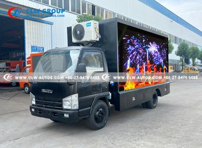 China ISUZU Naked Eye 3D Billboard Mobile Outdoor LED Advertising Truck With Air Conditioner for sale