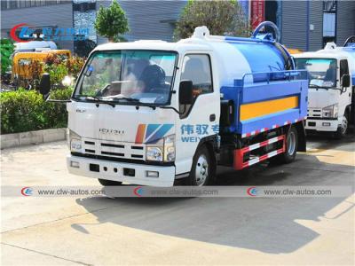 China Camión del vacío de la alcantarilla del tanque de las aguas residuales del agua 4m3 de ISUZU 2000L en venta