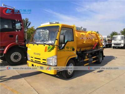 China Caminhão da sução do vácuo do motor diesel 3000L 3m3 de ISUZU 100P à venda