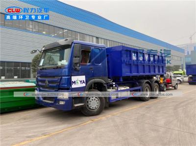 China SINOTRUK HOWO 6x4 20cbm Hook Lift Garbage Truck for sale