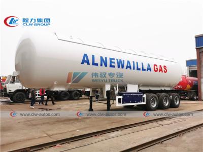 Chine Remorque de bateau-citerne de l'axe 25T 54000L LPG de FUWA avec l'abri de Sun à vendre